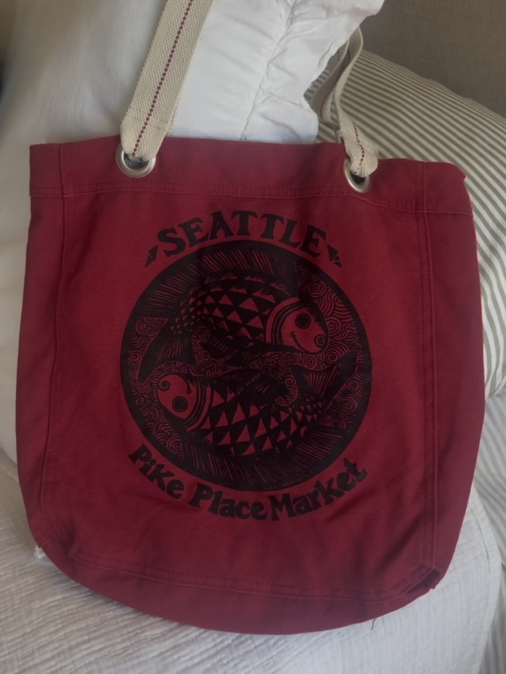 Vintage Pike Place Market Tote Bag